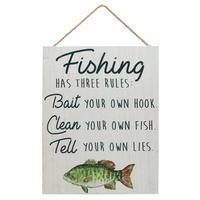 View 12" x 16" Bass Fishing Rules Wall Decor